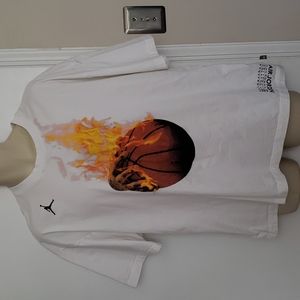 Air Jordan Flaming Basketball Shirt Size L